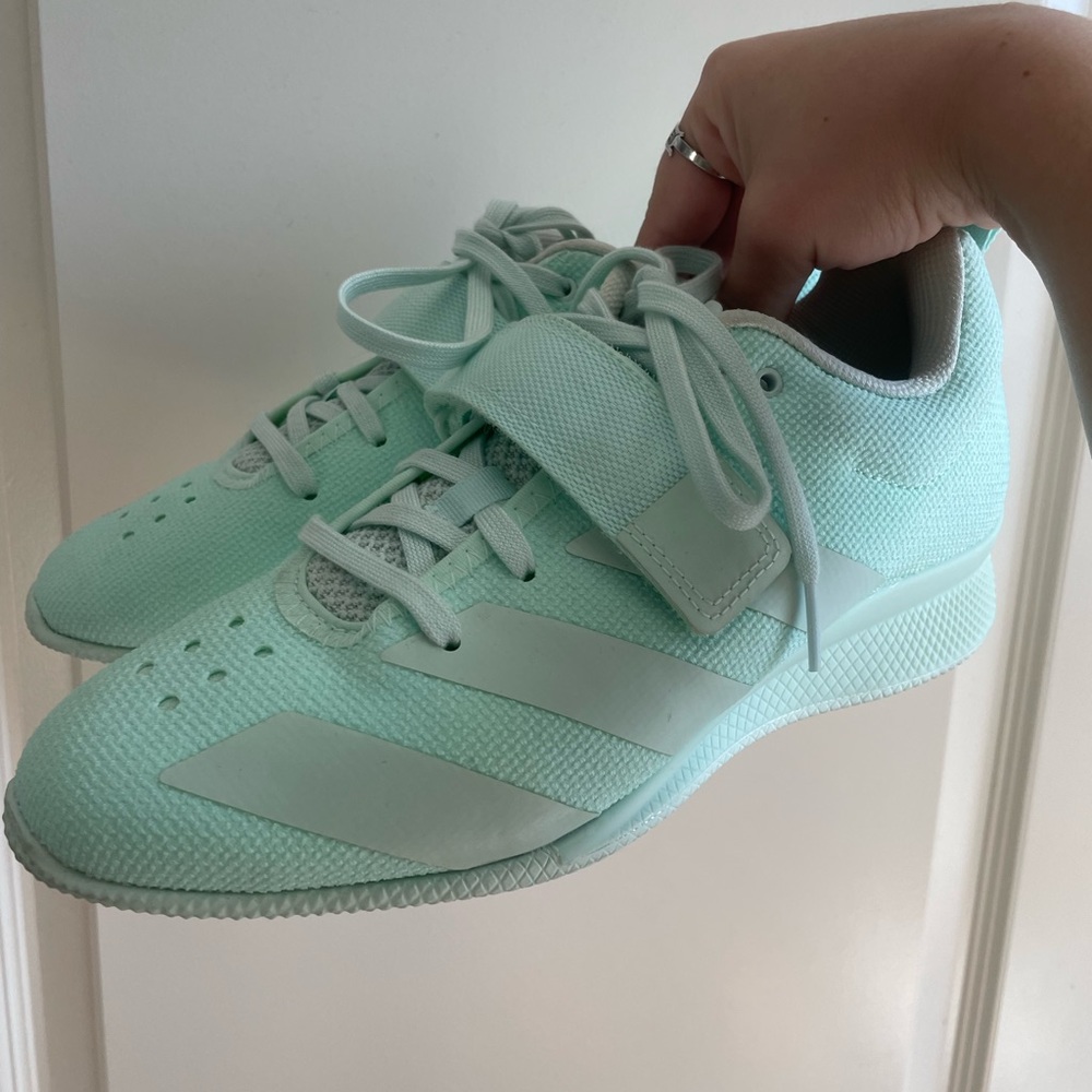 Adidas Adipower Lifters • Size 7 • Mint Green